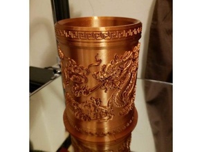 dragon vase dragons pencil cup vase 3d print model - Mito3D