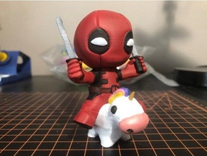deadpool unicorn mini - marvel action figure collectible 2 figurine comics universe toy wade wilson 3d print model - Mito3D
