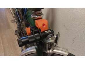 brompton carrier flashlight mount bike openscad scad 3d print model - Mito3D
