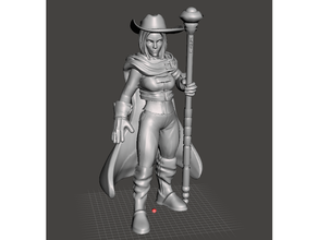 peppery longfarthing female human pirate wizard pathfinder wormwood 3d print model - Mito3D
