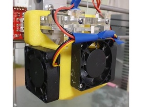integriert drucken Kühlung Ventilator montieren ev6 40mm 3d print model - Mito3D
