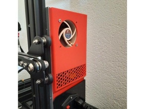 güç arz örtmek kılıf 60mm hayran lm2596 dc regülatör 12v 24v 60x25 kapot soğutma ızgara bal peteği modül Noctua 3d print model - Mito3D