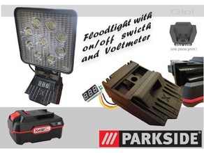 parkside x20 team floodlight 3d print model - Mito3D