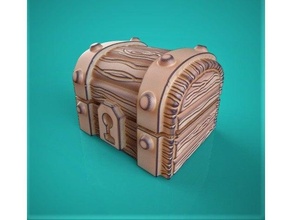 Tesoro petto prigione dungeon draghi oro imitare mostro isola 3d print model - Mito3D