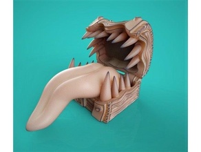 mimik yaratık yiyen altın canavar uğursuz diş hazine göğüs 3d print model - Mito3D