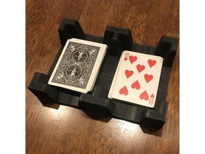 double card tray playing cards deck holder 3d print model - Mito3D