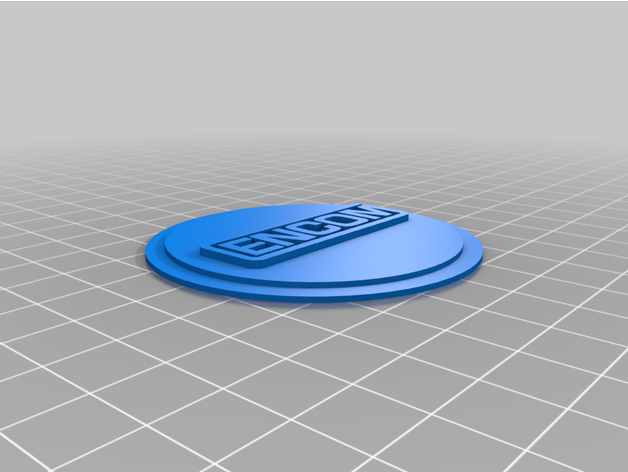 encom modulaire logo insérer tron 3D print model - Mito3D