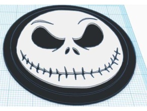 jack skellington modular logo insert nightmare xmas skull 3d print model - Mito3D