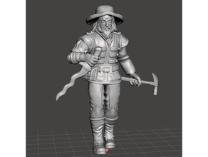habbly Stichman quarne Masculin Humain pirate officier éclaireur armoise 3d print model - Mito3D