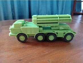 1 35 russian bm-27 hurricane army artillery bm27 military mrls rocket vehicle 3d print model - Mito3D