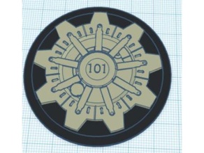 Gewölbe Tür modular Logo einfügen ausfallen Technik 3d print model - Mito3D