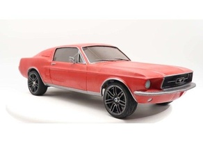 ford mustang 1967- rc body scale 1 10 3d printing car vehicle chassis kit 3d print model - Mito3D