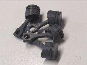 Kolben Schlüsselbund press fit Ausführung Drücken passen 3d print model - Mito3D