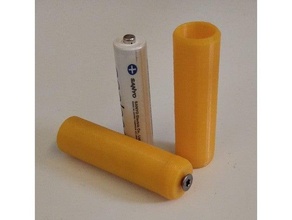 aaa aa battery adapter micro-&gt mignon 3d print model - Mito3D