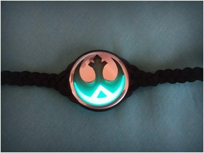 rebelle Alliance étoile guerres bracelet personnalisé métal jedi ordre éclairage médaillon sith Seigneur 3d print model - Mito3D