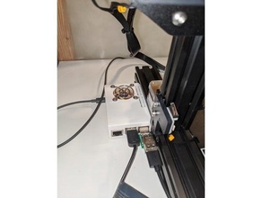 framboise pi 3b+ Cas gaine ender 3 double rail octoprint ventilateur remix noctua 3d print model - Mito3D