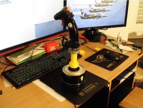 extension angle pour joystick warthog avec logo -irre- flight controller simulator thrustmaster 3d print model - Mito3D