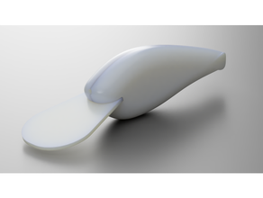 düz stil krank yemi Balık tutma cezbetmek 3d print model - Mito3D