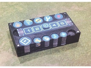 warcaster token tray box neo-mechanika privateer press 3d print model - Mito3D