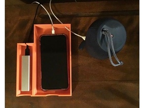 ricarica vassoio cavo culla i phone xr portatile caricabatterie 3d print model - Mito3D