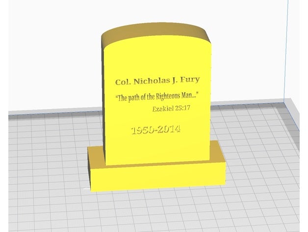 nick fury tombstone winter soldier 3D print model - Mito3D