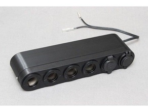 6 cigarette encendedor enchufes caso funda 12v cigarrillo electrónico electrónica USB 3d print model - Mito3D