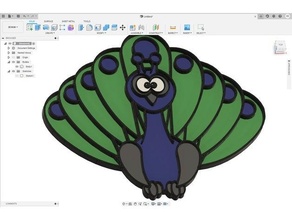 peacock 3d print model - Mito3D