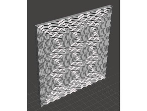 diamante cruzar panel loseta teselación pared 3d print model - Mito3D