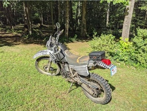 klr250 license plate mount created freecad 3d print model - Mito3D