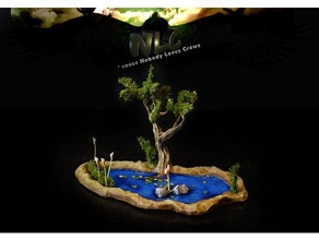 corbeau lake resin pouring lac swamp water 3d print model - Mito3D
