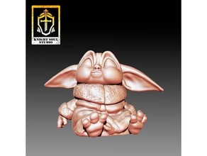 Baby Yoda niedlich dunkle Seite Jedi Licht Mandalorianer Krieg Sterne 3d print model - Mito3D