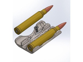 300 weatherby mag extra cartuccia titolare supporto 2 conchiglie ricambio munizioni 3d print model - Mito3D