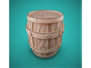 barrel dungeon dungeons dragons infested pirate prop ship wood wooden 3d print model - Mito3D