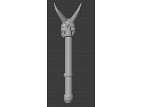 demonskull-scepter dungeons dragons 3d print model - Mito3D