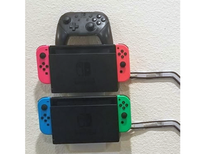nintendo switch angled stackable wall mount dock 3d print model - Mito3D