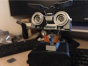 robô articulado pescoço modificação johnny 5 robotv curto circuito 3d print model - Mito3D