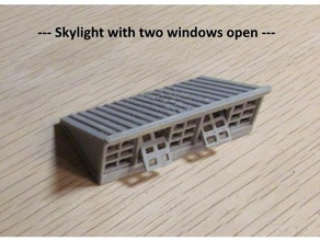 escala telhado clarabóias 3d print model - Mito3D