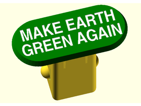 bande annonce attelage couverture gaine Terre vert destinataire 3d print model - Mito3D