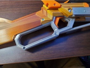 nerf flak extended lever grip 3d print model - Mito3D