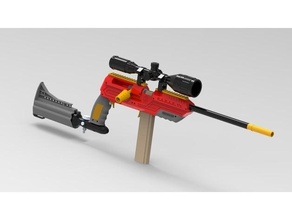 project sabar spectre armaments bolt action rifle nerf blaster paintball pneumatics 3d print model - Mito3D