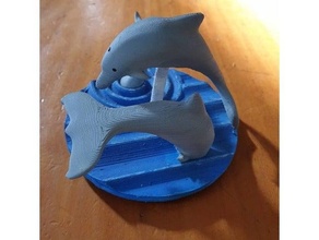golfinho estatueta decoração escultura estátua 3d print model - Mito3D