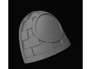 checker blank shoulder pad 28mm 40k armor armour pauldron power space marine tabletop warhammer 3d print model - Mito3D