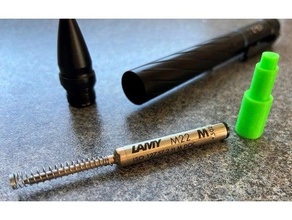 adaptador bolígrafo recarga lamy m22 open2 abierto rellenar 3d print model - Mito3D