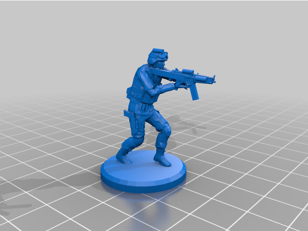 soldat écraser mp5 armée homme modèle militaire 3D print model - Mito3D