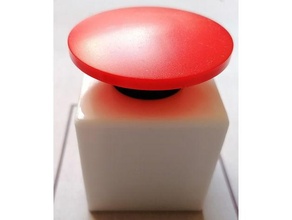 push button case mushroom head 22mm created freecad enclosure pushbutton 3d print model - Mito3D
