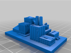 greeblecity cyberpunk usines 3d print model - Mito3D