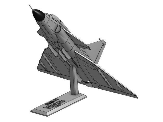 saab 37 Rayo escritorio modelo 1 72 combatiente jet 3D print model - Mito3D