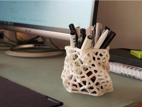 voronoi organic pen holder 3d print model - Mito3D