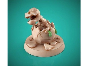 Schraffur Baby Drachen Kreatur Dagon Dino Dinosaurier dnd Dungeons Schmiere Miniatur Monster 3d print model - Mito3D