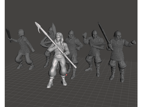 rahadoumi sailors male female human warriors pathfinder pirate skullshackles 3d print model - Mito3D